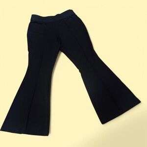 Stretch Pull-On Flare Balck Stretch Knit Dress Pants Medium